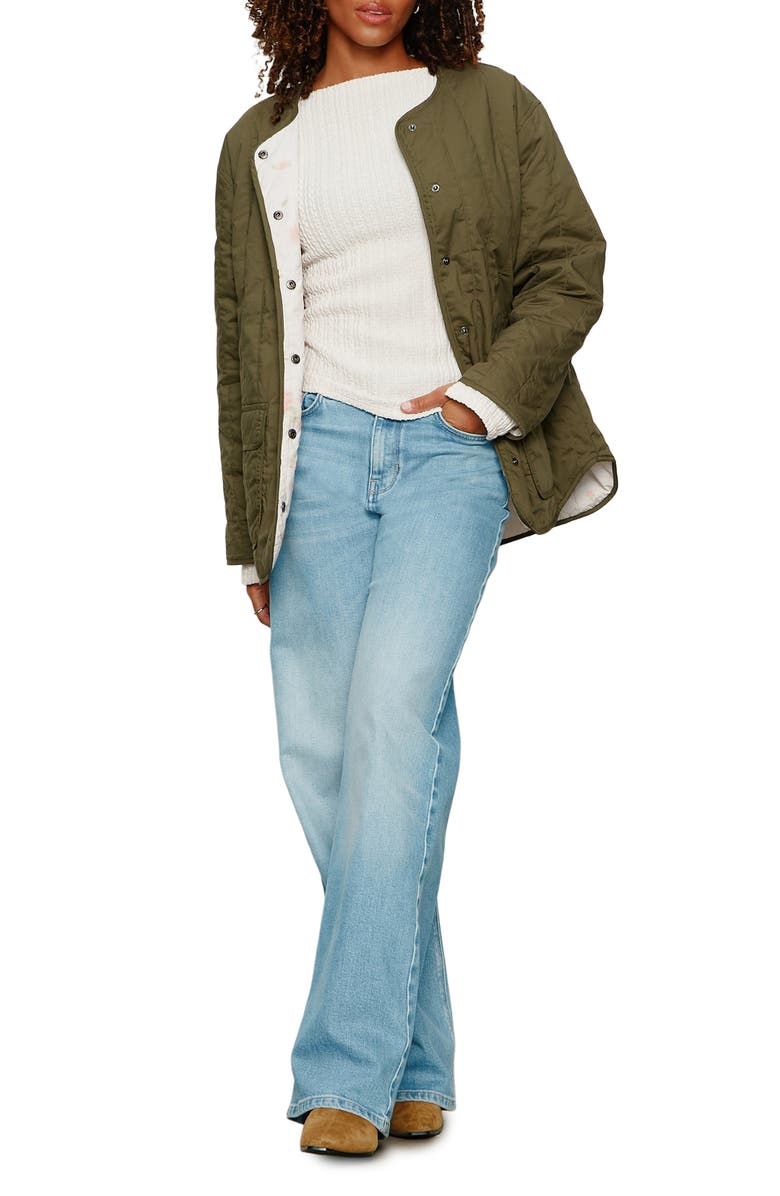 Sanctuary Reversible Cotton Quilted Jacket, Alternate, color, Kalamata Green