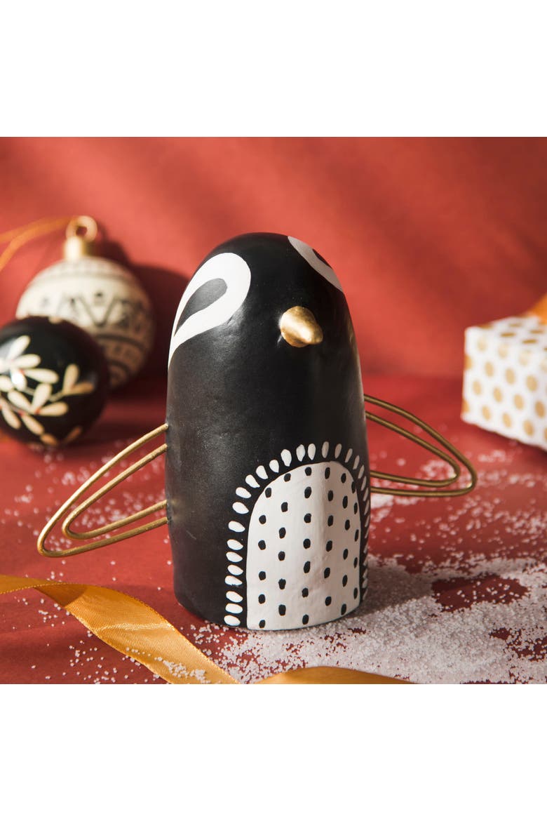 Midnight Penguin Figurine, Alternate, color, Black and White