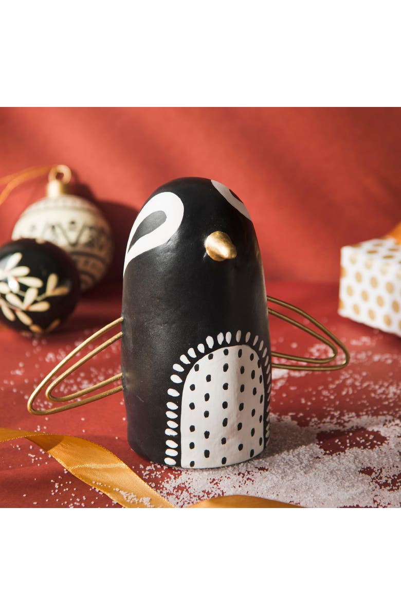 Mela Artisans Midnight Penguin Figurine, Alternate, color, Black And White