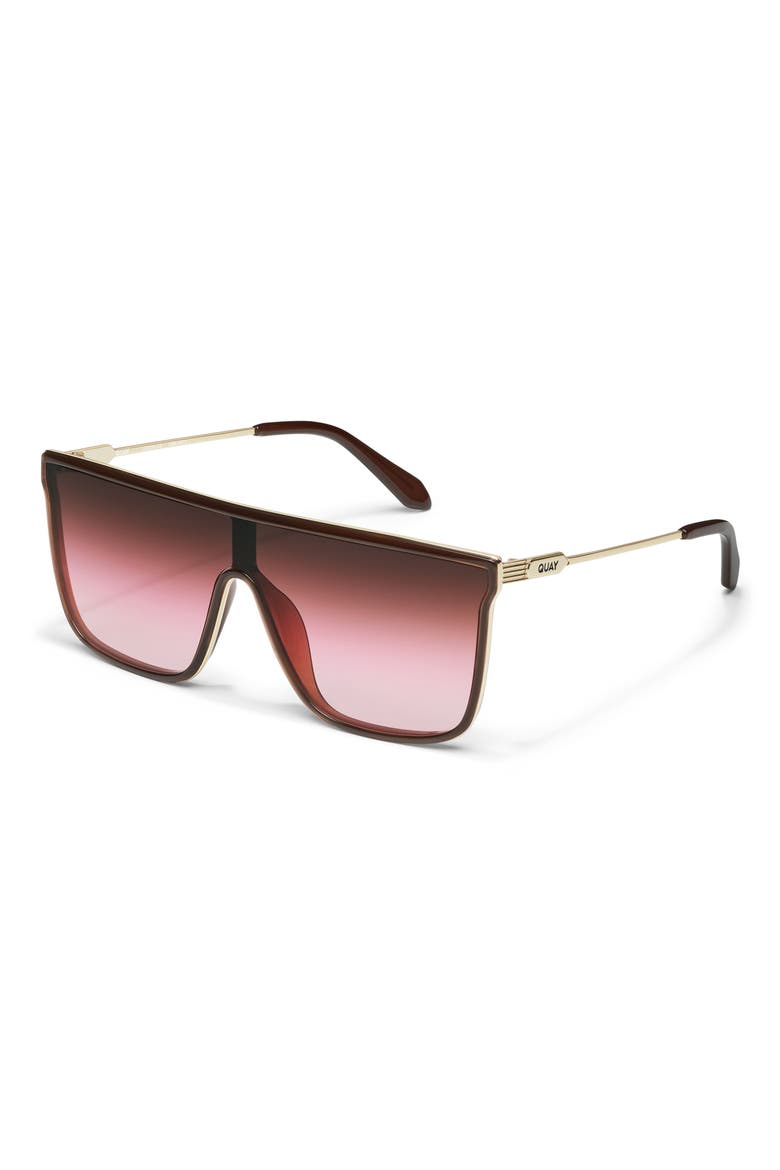 Nightfall Remixed 138mm Shield Sunglasses, Alternate, color, DBRN/RGGL