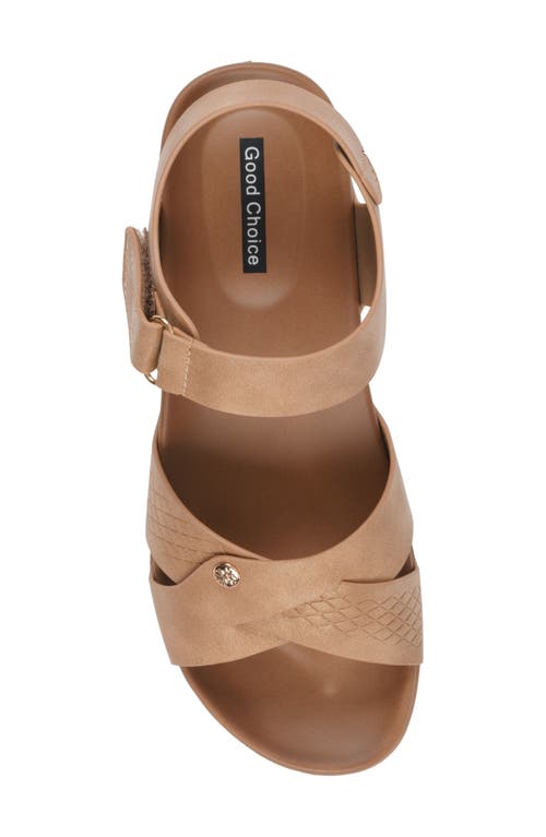 Gc Shoes Nala Comfort Wedge Sandal In Tan