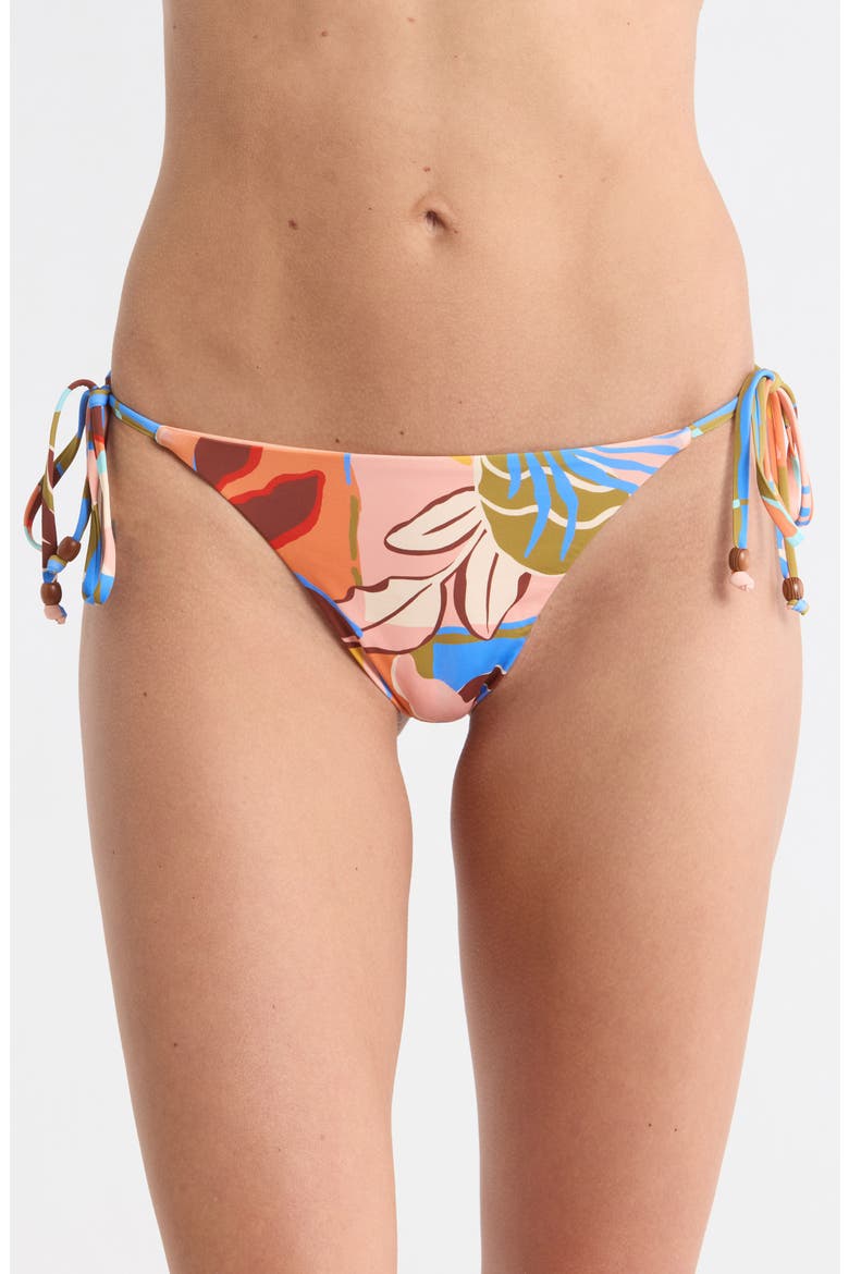Lei Daze Maya Side Tie Bikini Bottoms, Main, color, MULCH