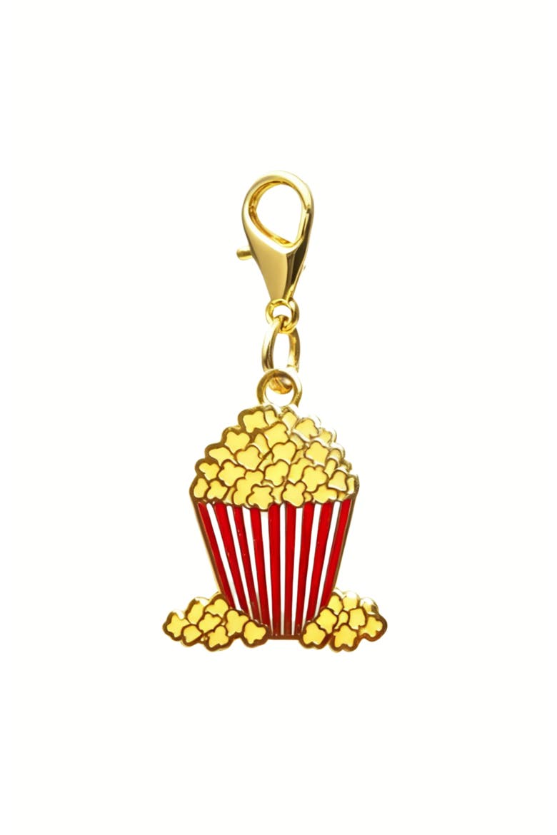 Popcorn Pet Collar Charm, Main, color, Popcorn