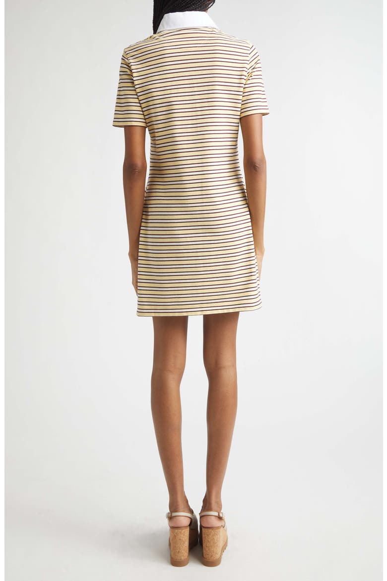 Embroidered Crest Fancy Stripe Polo Dress, Alternate, color, MULTICOLOR