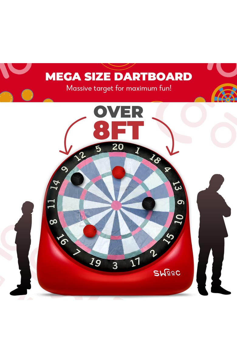 Swooc Games XL Giant Kick Darts Game, Alternate, color, Red