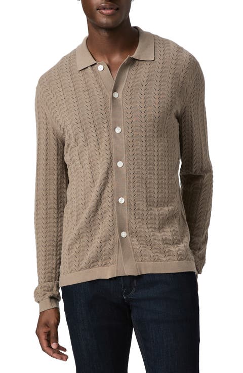Larimer Open Knit Button-Up Shirt