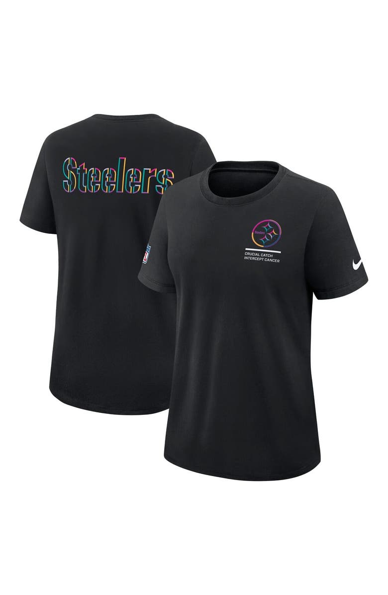 Nike Women's Nike Black Pittsburgh Steelers 2025 NFL Crucial Catch Tri-Blend Dri-FIT T-Shirt, Alternate, color, Black