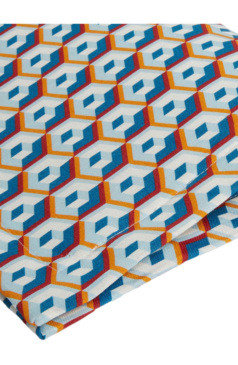 La DoubleJ Placemats Set Of 2 (35X45) Cubi Blue, Alternate, color, Cubi Blue