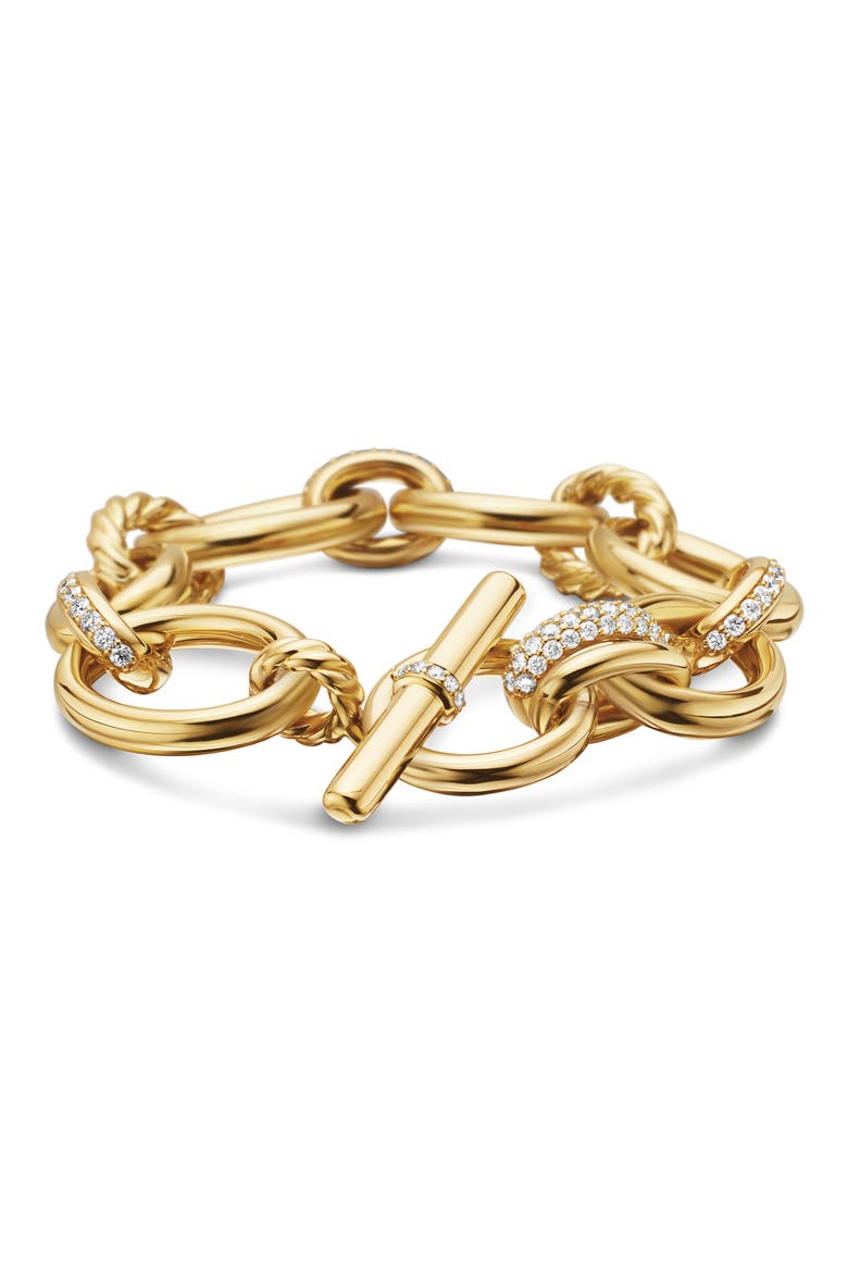 Mercer Mixed Link Bracelet, Main, color, 18K YELLOW GOLD/ DIAMOND