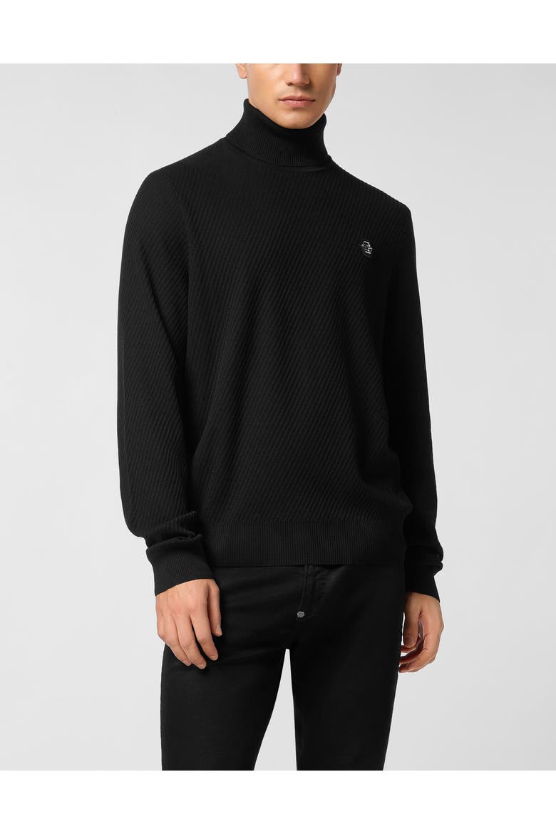 Turtle Neck Ls Men, Main, color, black