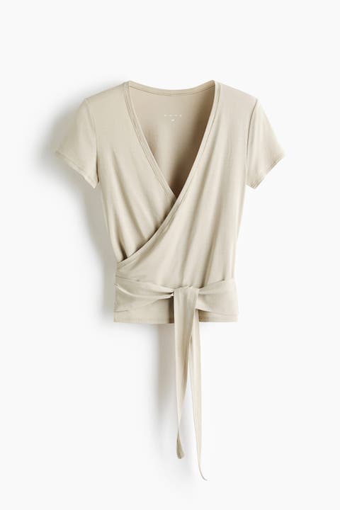 Sports Wrap Top In Modal