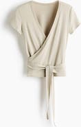 H&M Sports Wrap Top In Modal