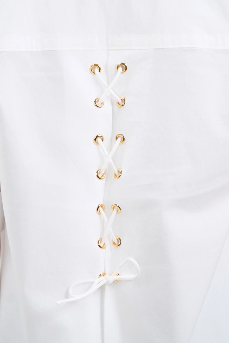 Triennale Lace-Up Back Top, Alternate, color, White