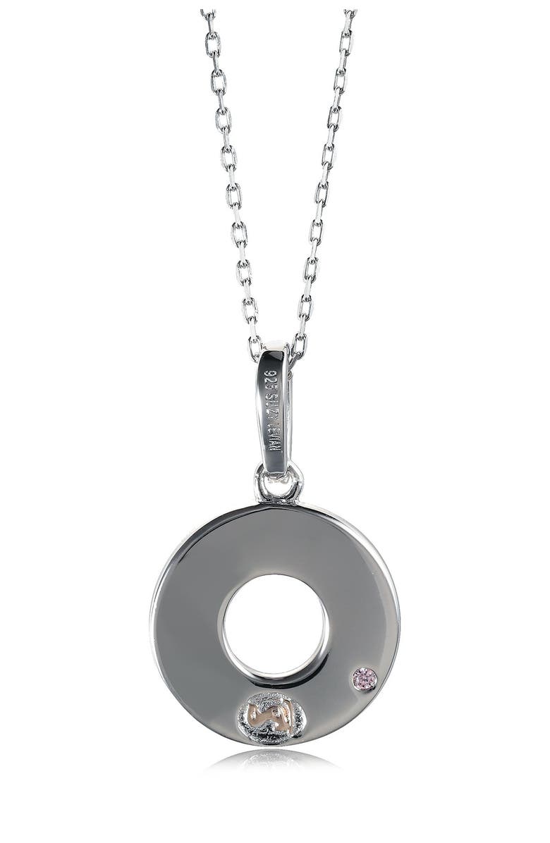 SUZY LEVIAN Cubic Zirconia 3-Row Circle Pendant Necklace, Alternate, color,