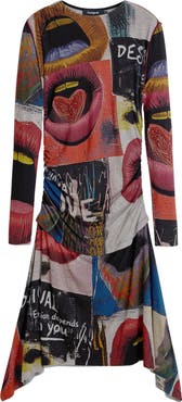 Desigual Printed Long Sleeve Dress