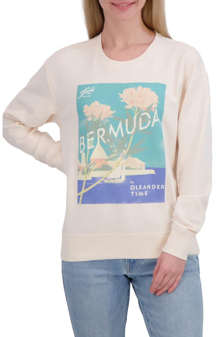 Graphic Sweatshirt, Main, color, VANILLA CREAM