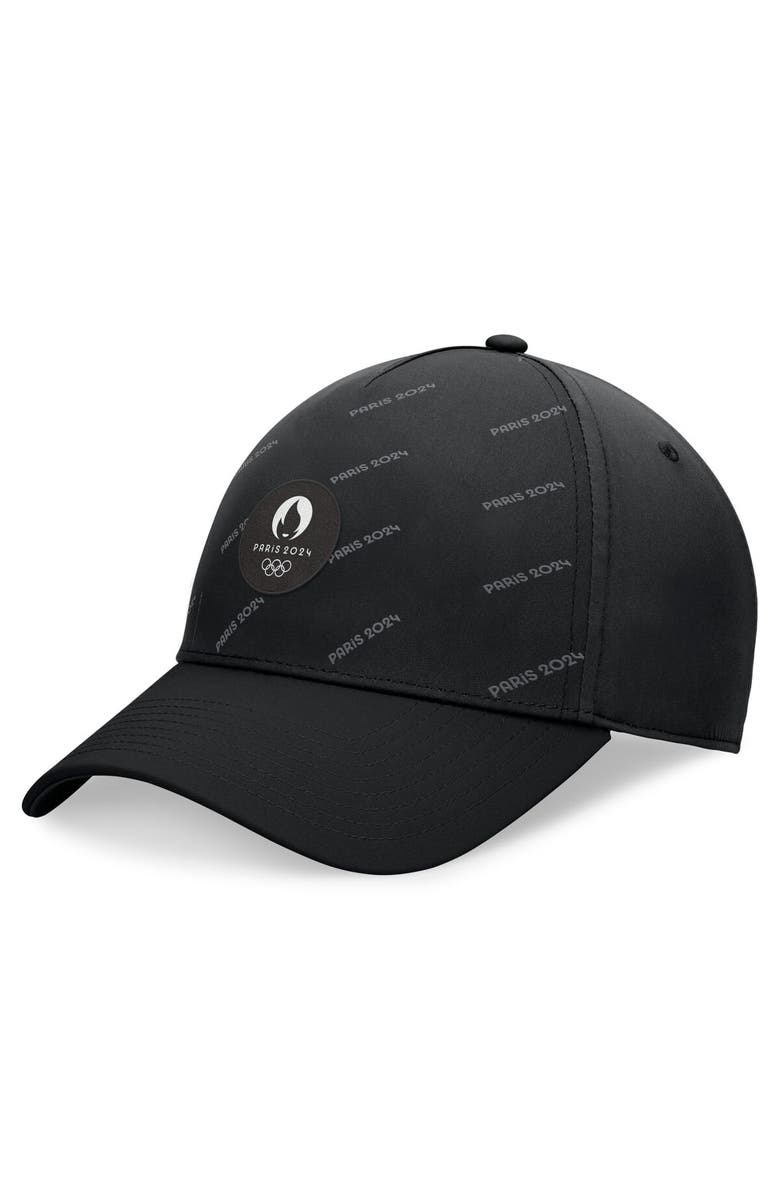 FANATICS Men's Fanatics Branded Black Paris 2024 Summer Olympics Five-Panel Stretch Hat, Alternate, color,
