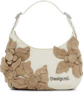 Desigual Medium Flower Appliqué Shoulder Bag