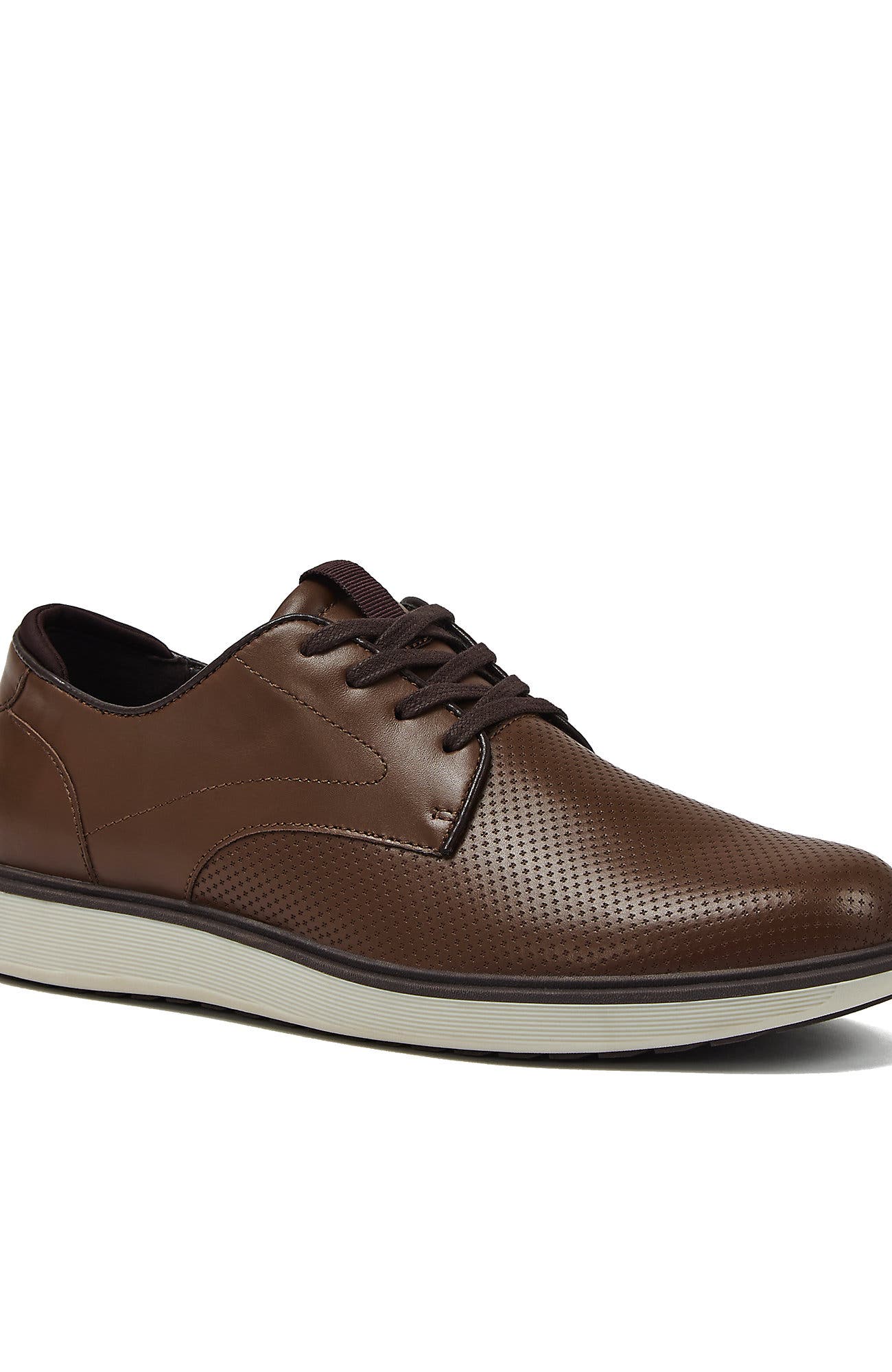 Leather Lace Up Derby Oxfords, Main, color, Dark Caramel
