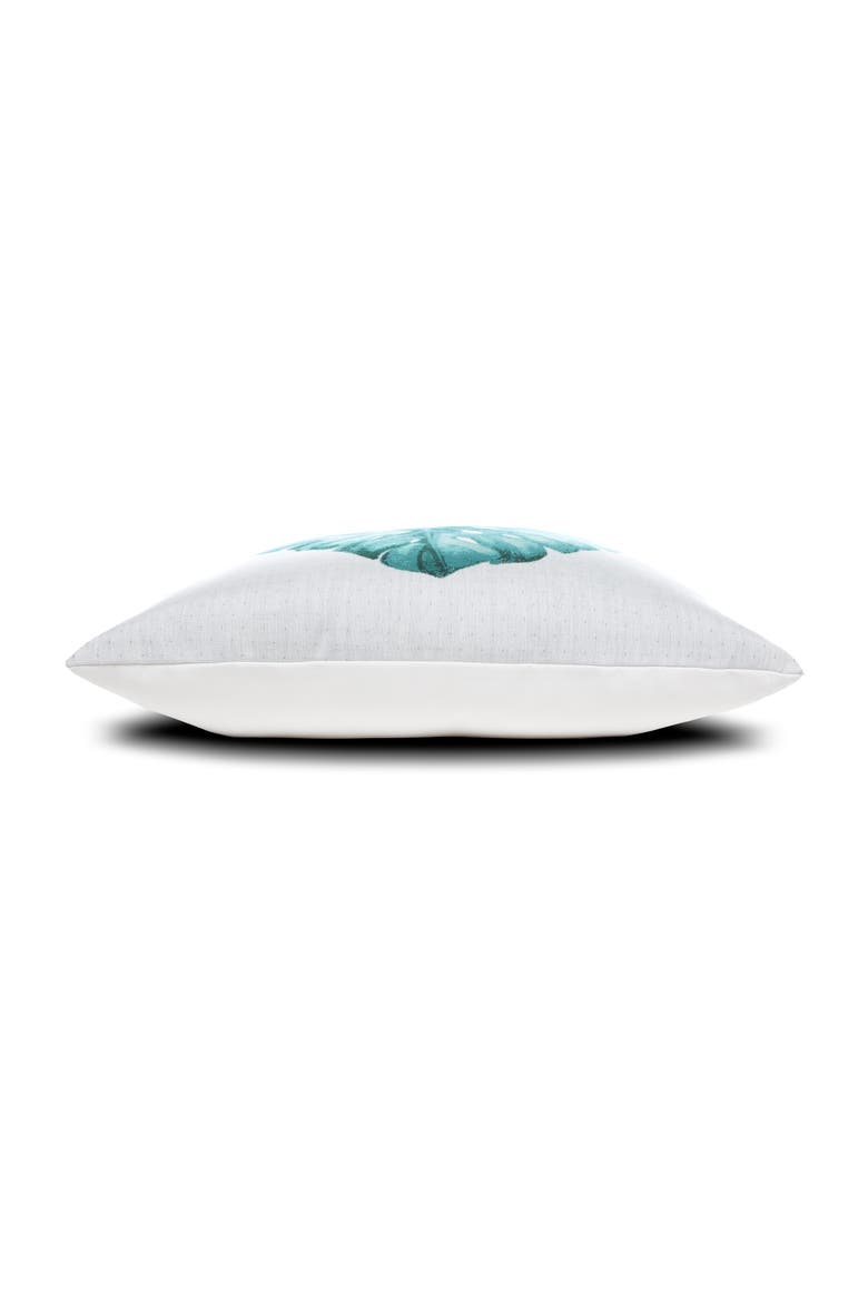 Leaf Lagoon Indoor & Outdoor Woven Accent Pillow, Alternate, color, Lagoon