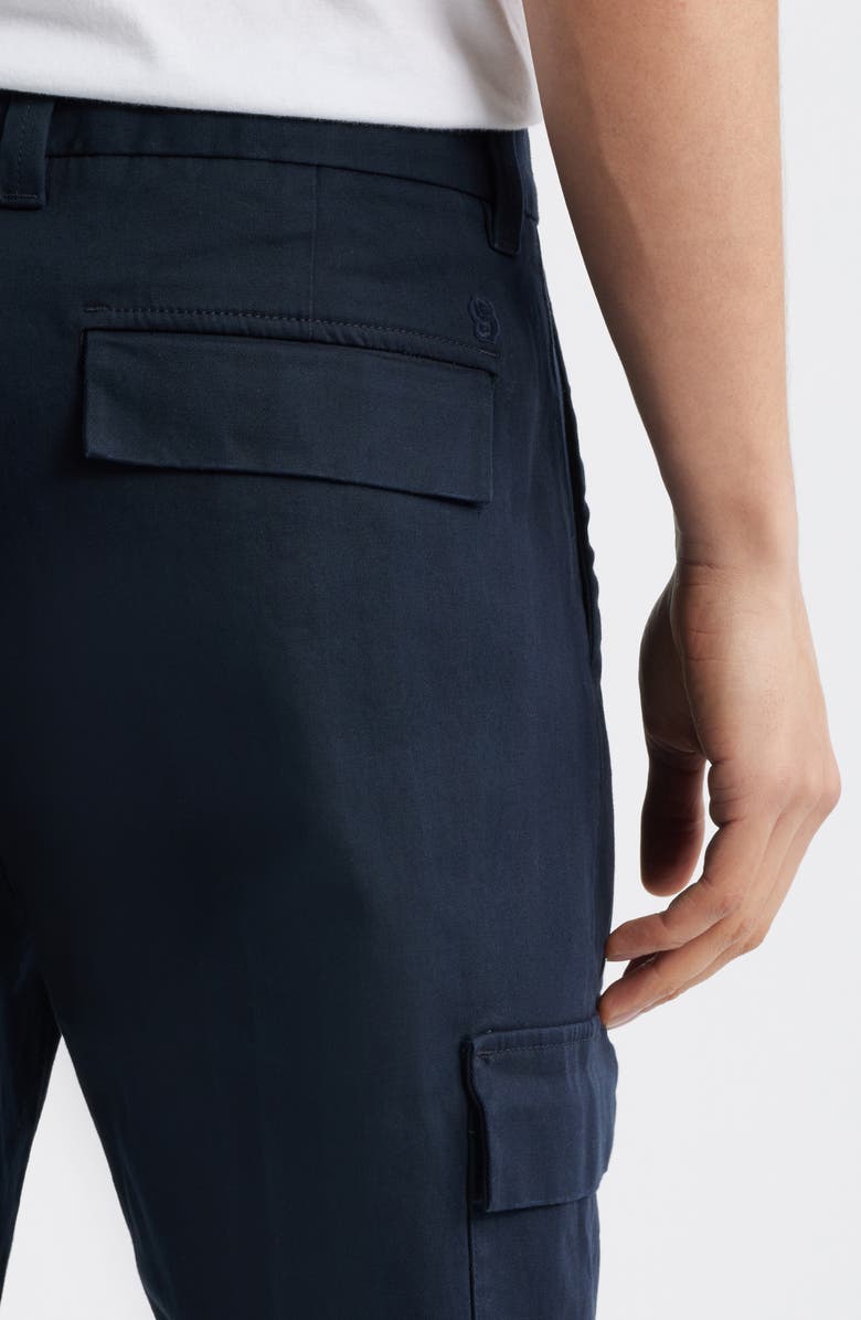 BOSS Perin Pleated Tapered Leg Cargo Pants, Alternate, color, Dark Blue