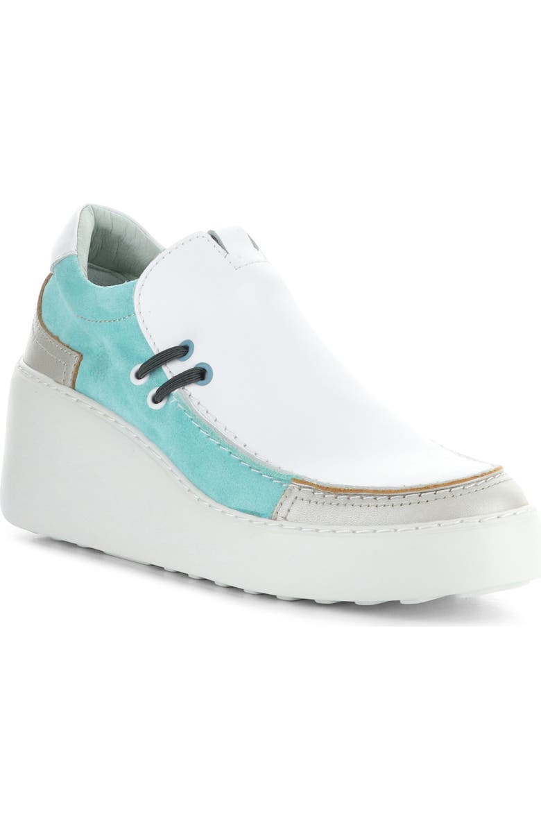 Fly London Davy Platform Wedge Sneaker, Main, color, Silver/White/ Mint