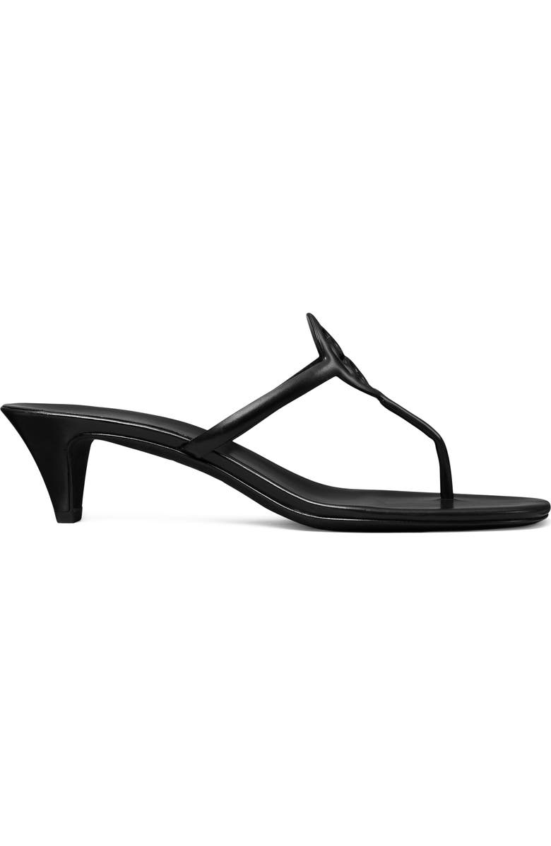Tory Burch Miller Capri Thong Kitten Heel Sandal, Alternate, color, Perfect Black / Perfect Black