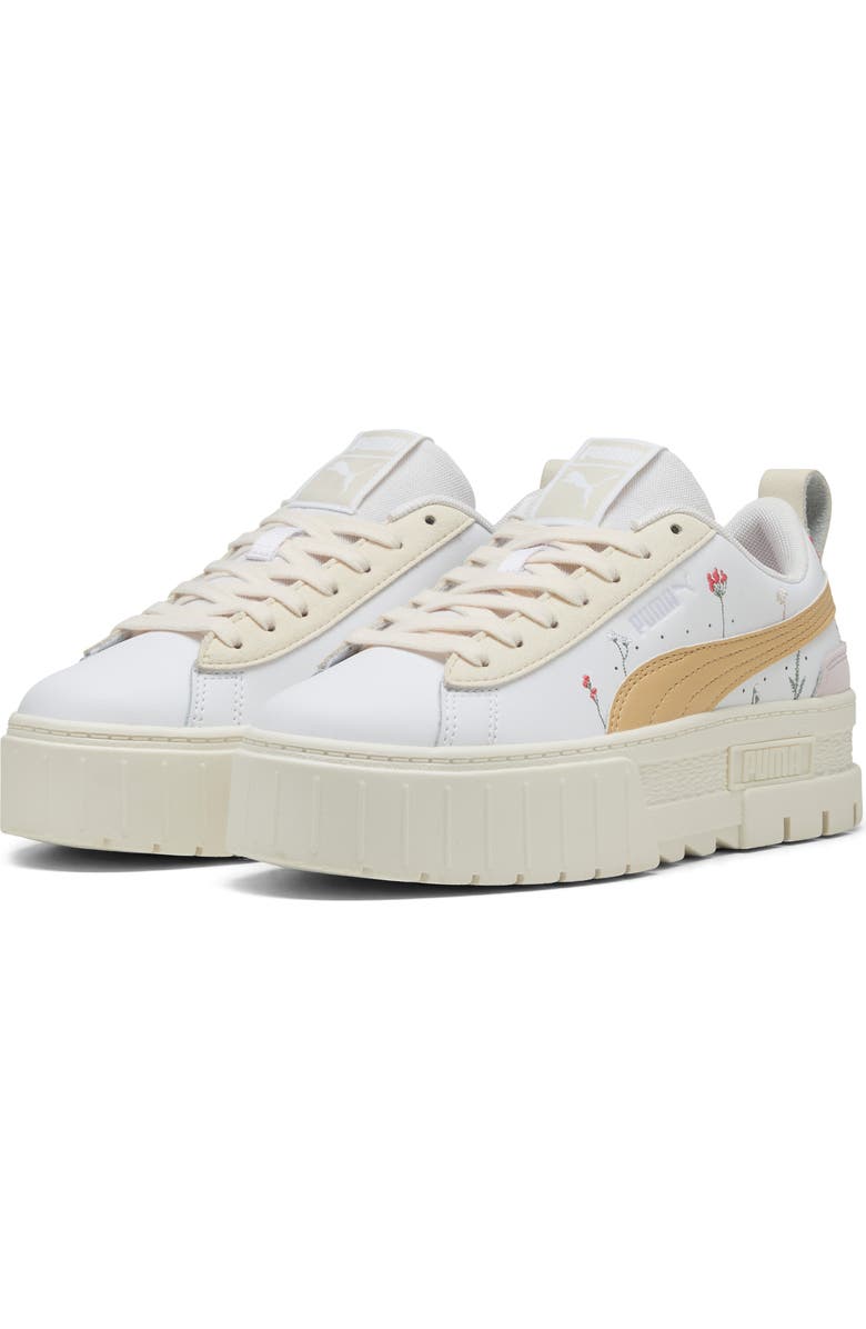PUMA Mayze Classic Platform Sneaker, Main, color, Puma White-White