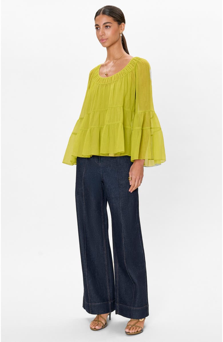 Rebecca Taylor Skye Blouse, Alternate, color, Pear Green