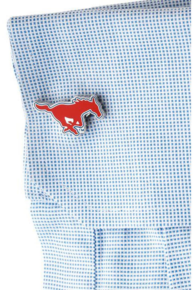 'SMU Mustangs' Cuff Links, Alternate, color, SMU MUSTANGS