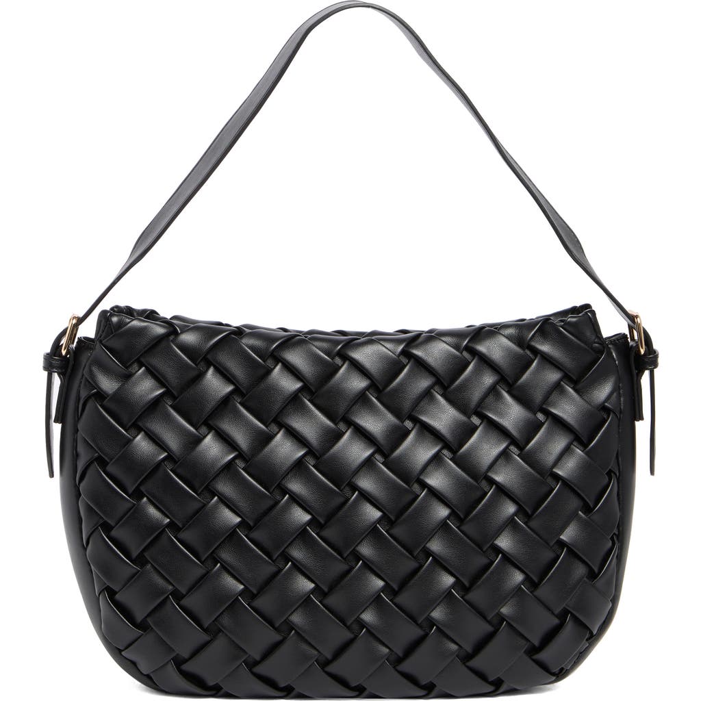 Urban Expressions Handbags Thread Quilted Shoulder Bag In Black
