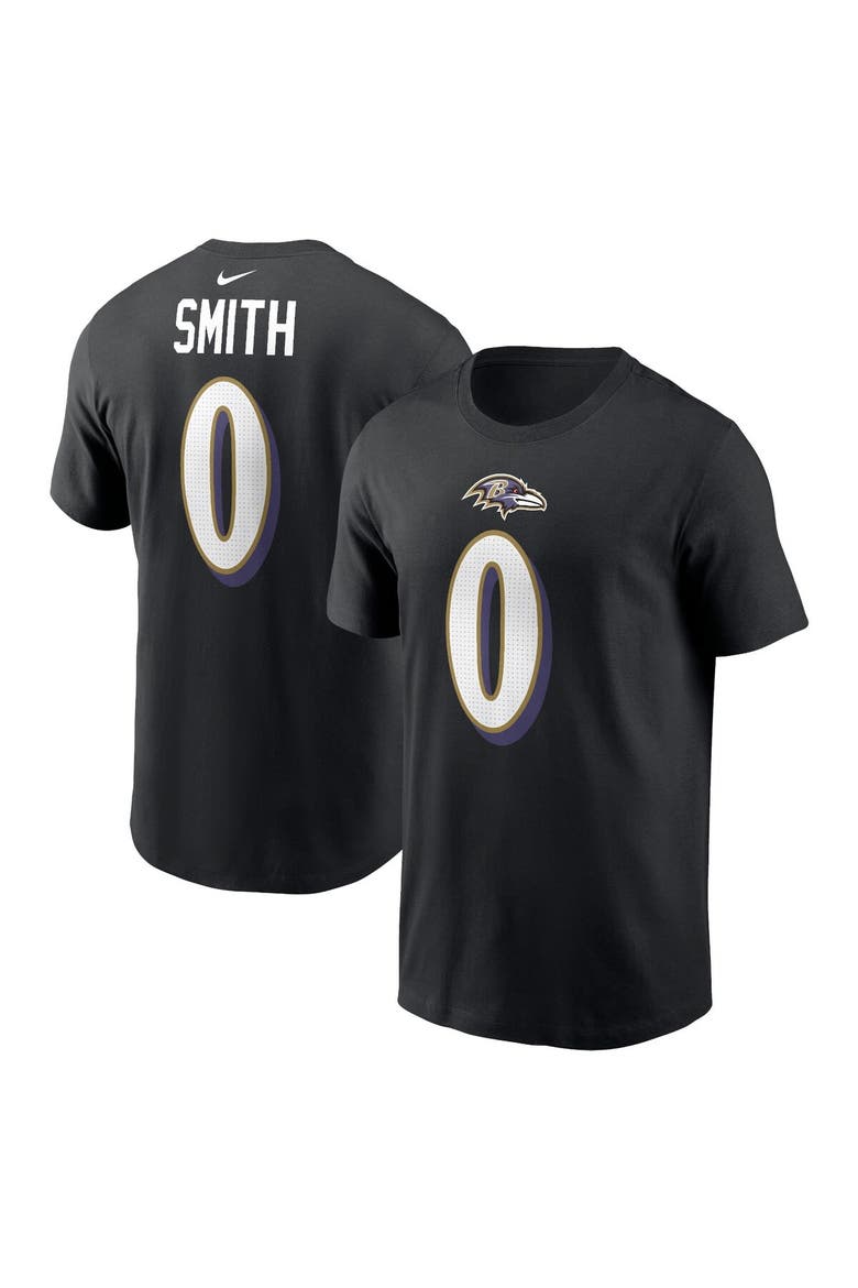 Men's Nike Roquan Smith Black Baltimore Ravens Player Name & Number T-Shirt, Main, color, Black