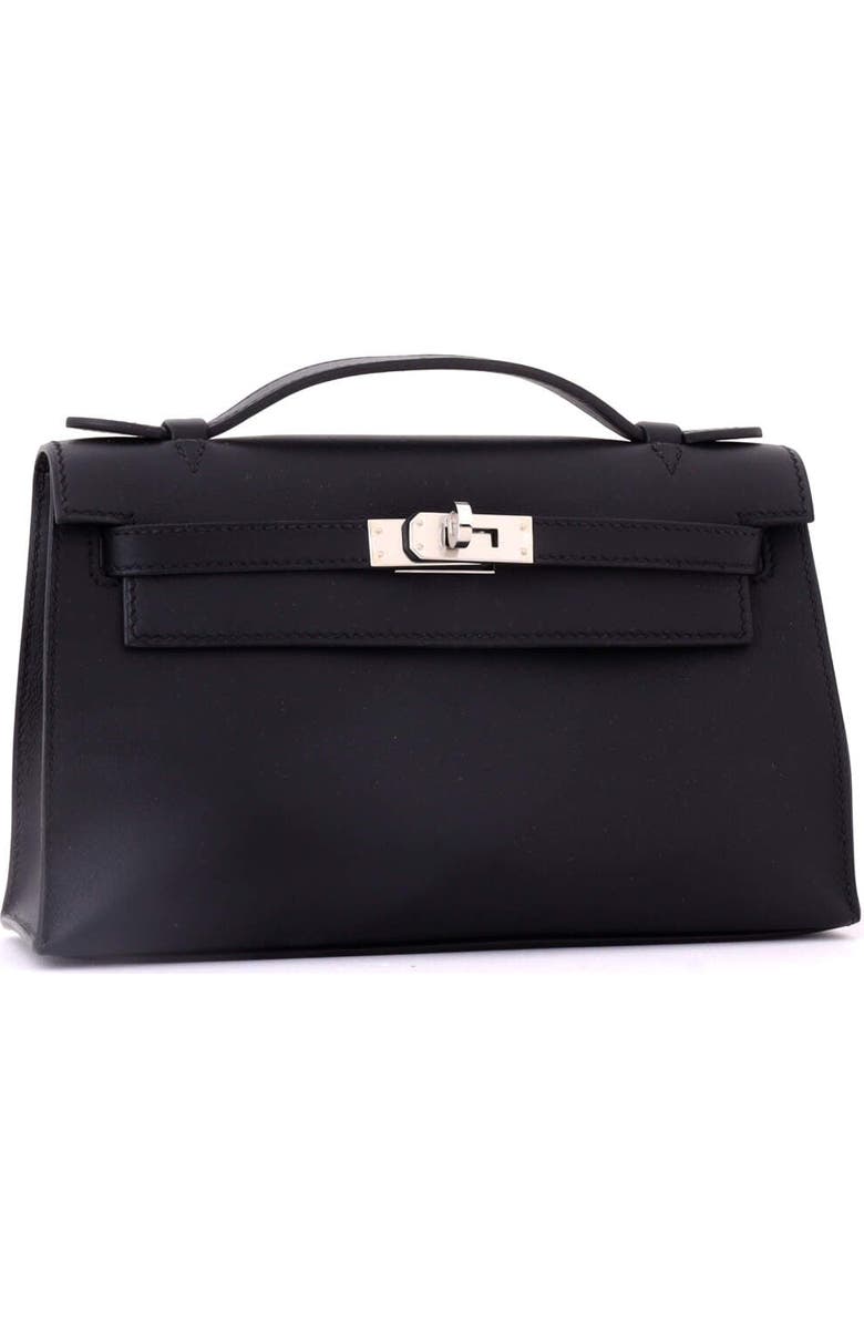 Pre-Owned Hermes Kelly Pochette Swift, Alternate, color, Noir