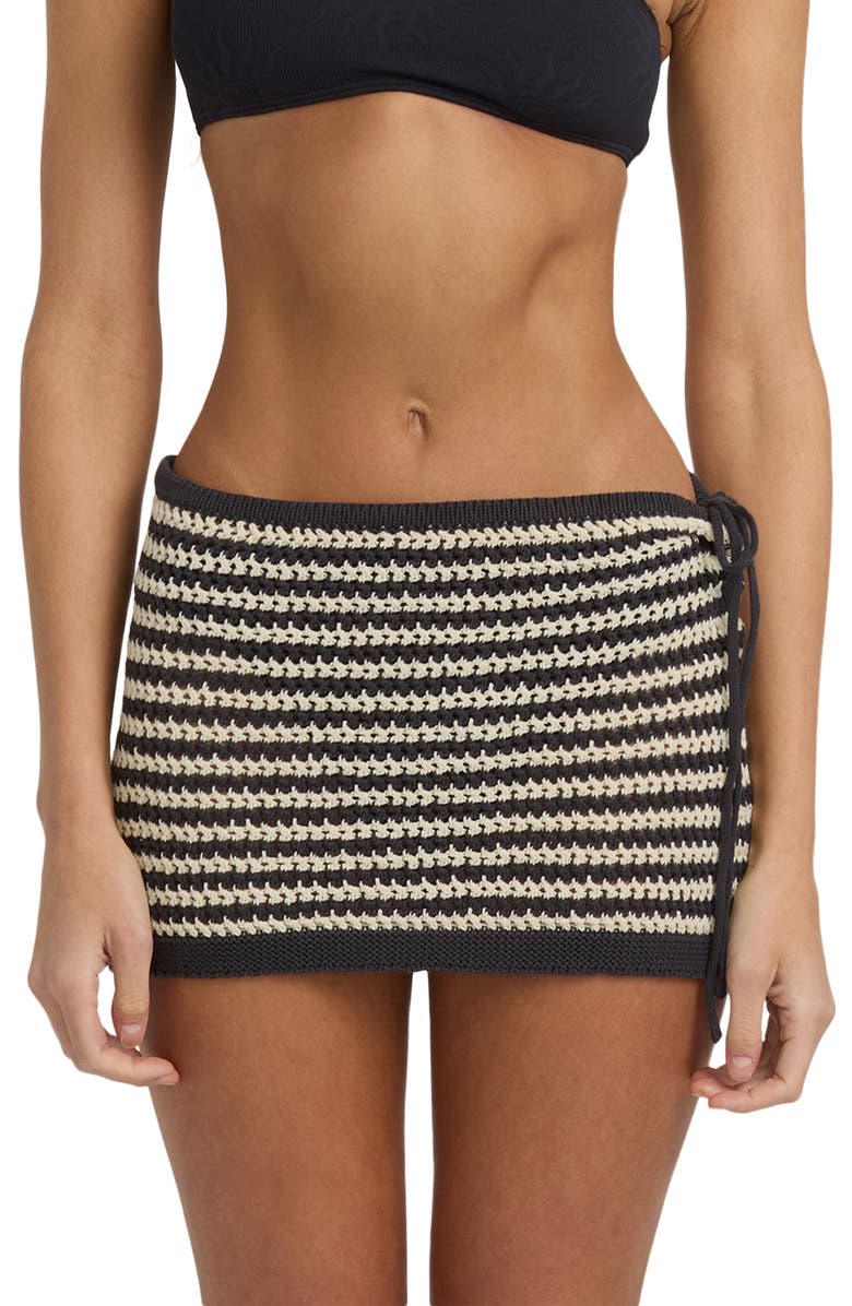 Billabong Laura Flip Tide Cotton Cover-Up Miniskirt, Main, color, Blasted Blue