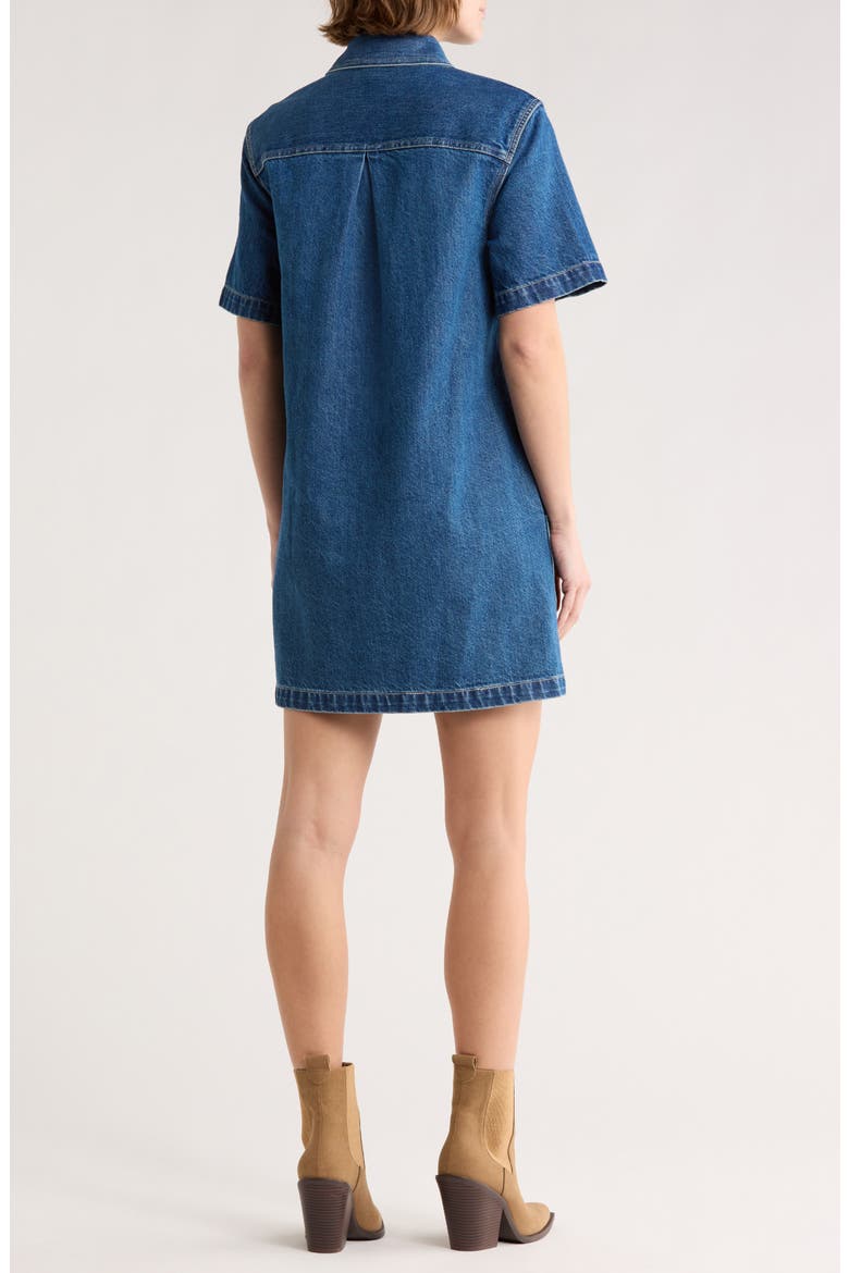 Oversize Denim Mini Shirtdress, Alternate, color, DEMARCO WASH