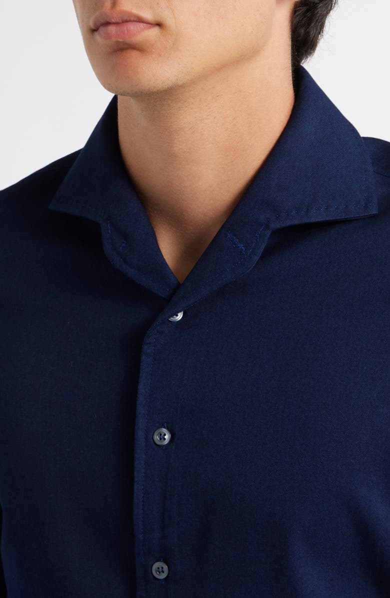 Aurélien Denim Button-Up Shirt, Alternate, color, Navy