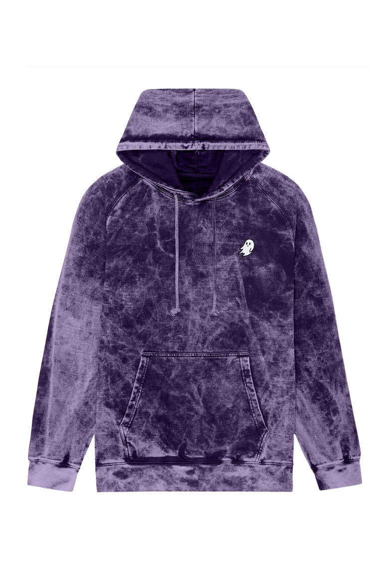 Ghost Mens Mineral Washed Hoodie, Main, color, Purple