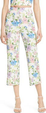 Alice + Olivia Lorinda Floral Crop Trousers