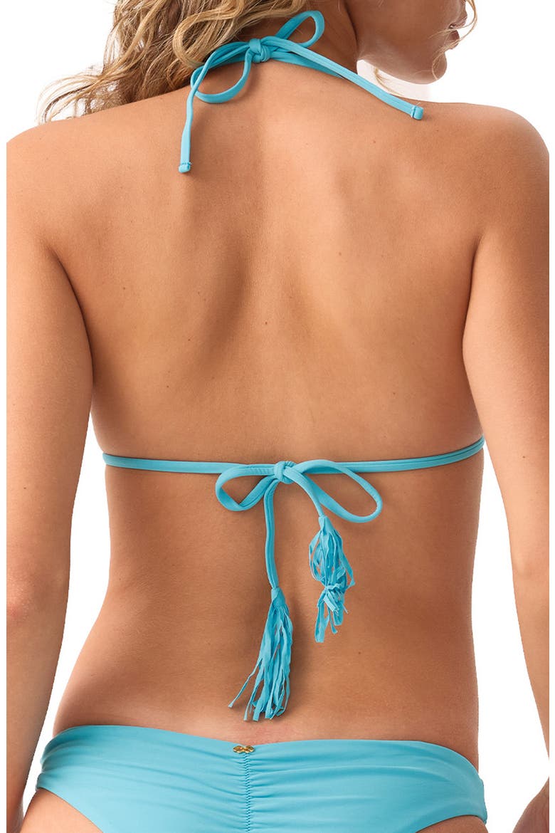 Skyla Macramé Triangle Bikini Top, Alternate, color, KAI