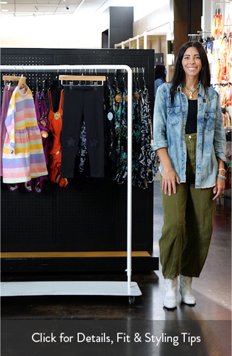 Kids' Star Knee Patch Leggings, sales video thumbnail