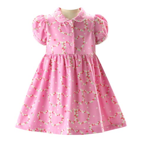 Pink Daisy Jersey Dress