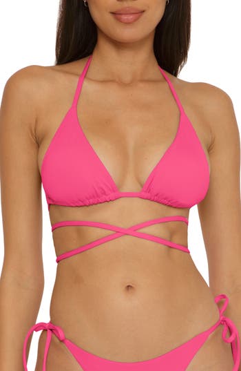 BECCA BECCA COLOR CODE WRAPAROUND TRIANGLE BIKINI TOP 