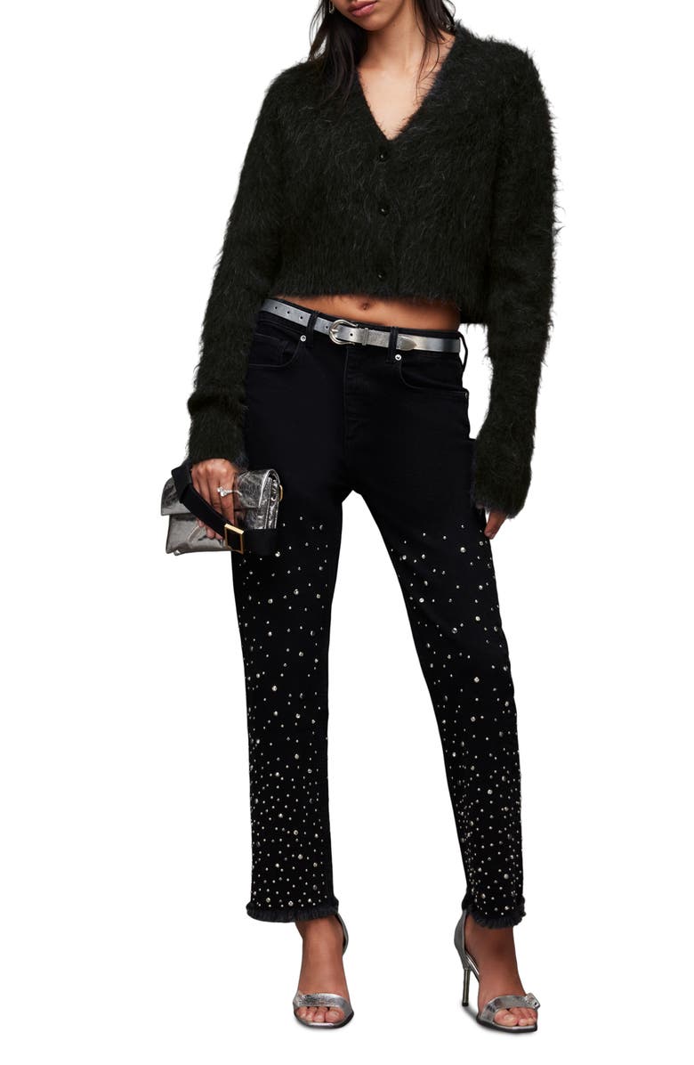 AllSaints Wick Crop Cardigan, Alternate, color, 