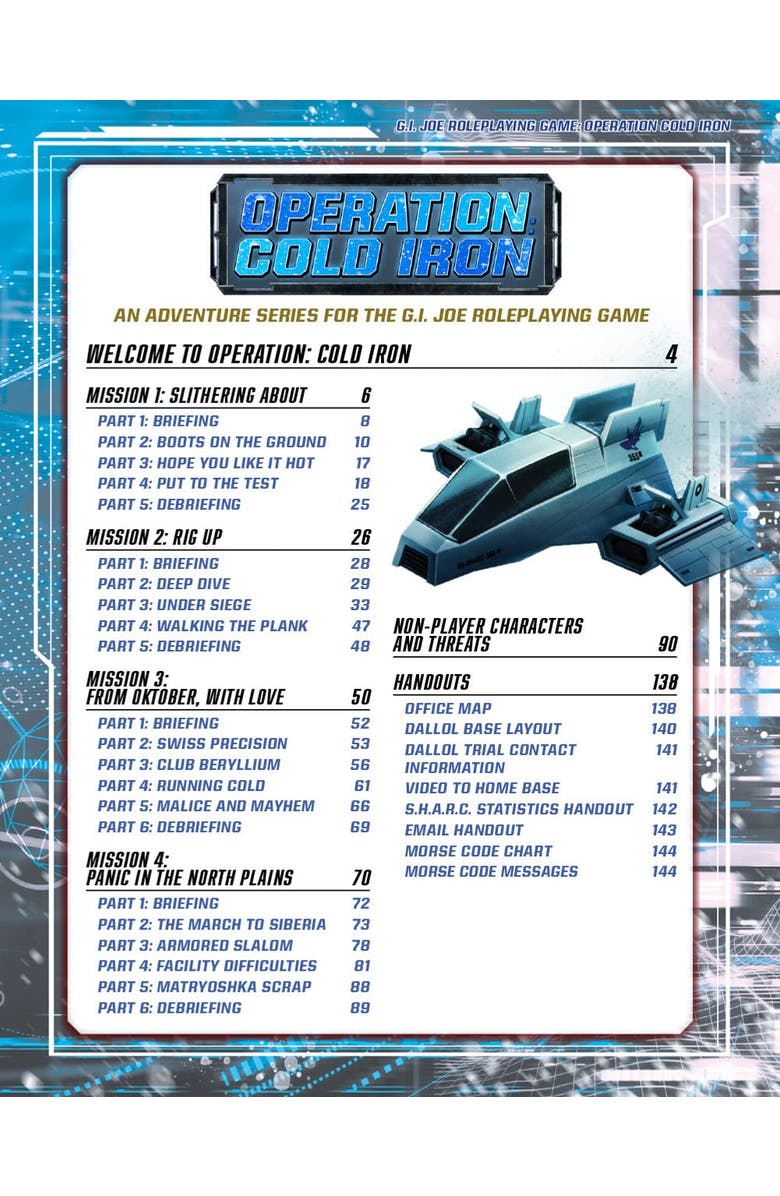 Renegade Game Studios G.I. JOE Roleplaying Game Operation Cold Iron Adventure Book, Alternate, color, Multicolored
