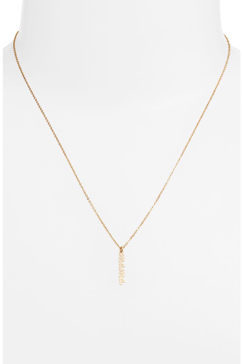 Mama Charm Pendant Necklace, Alternate, color, GOLD