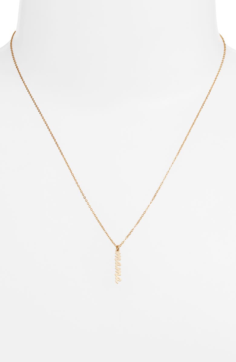 Set & Stones Mama Charm Pendant Necklace, Alternate, color, Gold