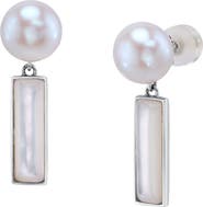 The Pearl Source White Freshwater Mother of Pearl Kennedy Earrings