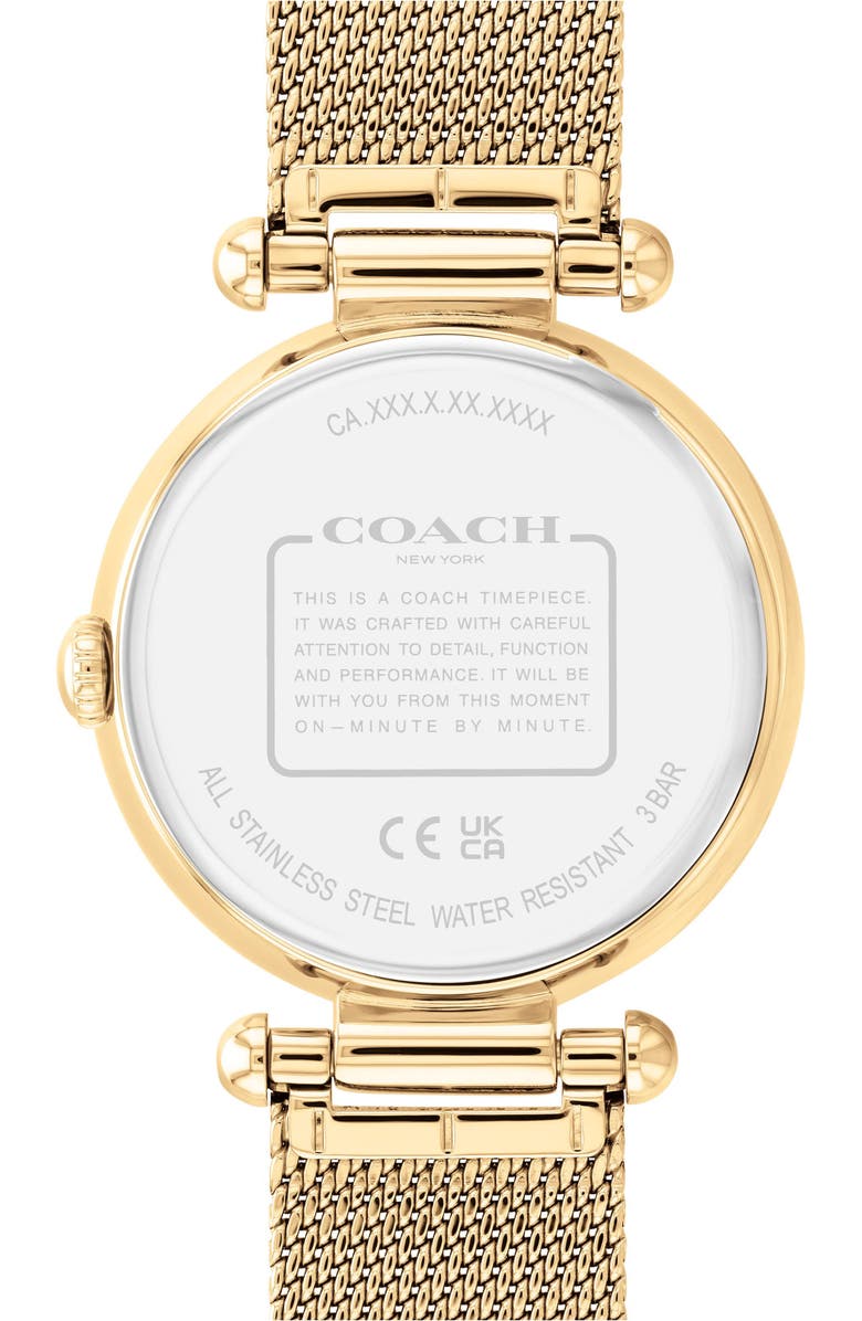 COACH Cary Set Mesh Strap Watch, 34mm, Alternate, color, Silver
