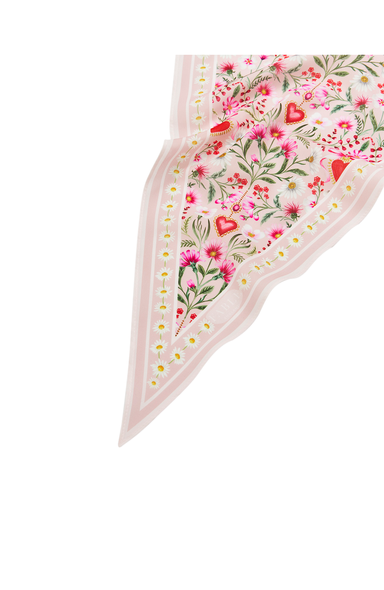 Fable England Penelope Heart Triangle Scarf, Alternate, color, Light/Pastel Pink