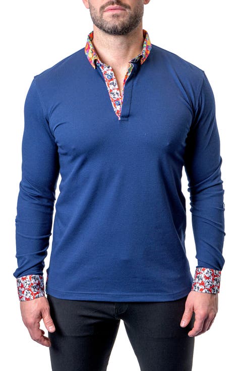 Newton Royalty Blue Long Sleeve Polo